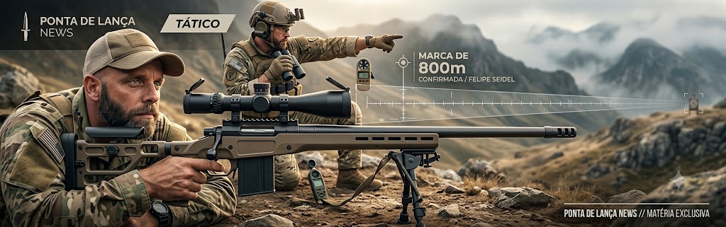 Capixaba Felipe Seidel alcança marca impressionante e se consagra como atirador de elite após acerto a 800 metros.
