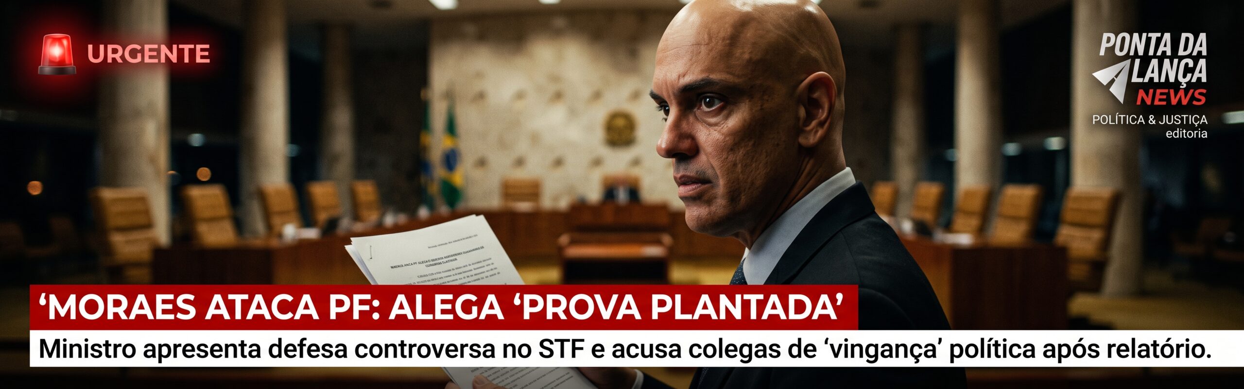 Moraes se defende: ministro tenta anular julgamento, alega “prova plantada” e “vingança”.