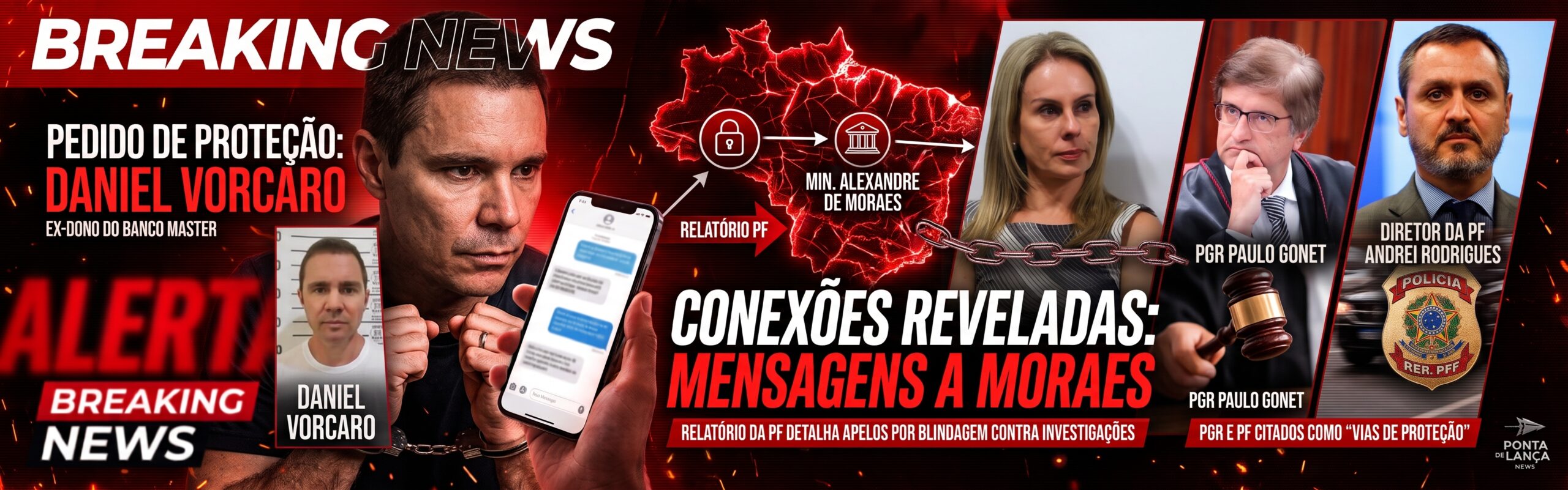 CASO MASTER: Mensagens revelam pedido de intervenção a Alexandre de Moraes para conter PF e PGR.