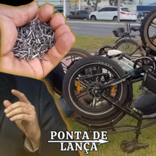 Vereador apresenta projeto para punir quem espalha tachinhas nas ciclovias de Vitória