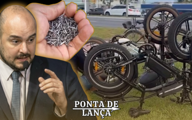 Vereador apresenta projeto para punir quem espalha tachinhas nas ciclovias de Vitória