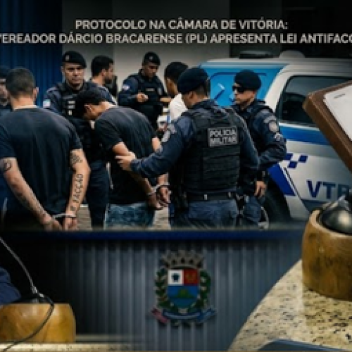Vereador apresenta “Projeto Antifacção” em Vitória.