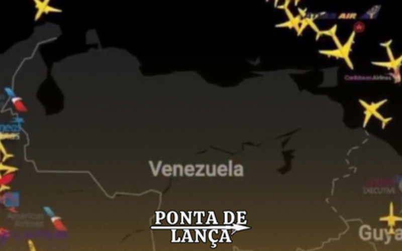 Trump fecha espaço aéreo ao redor da Venezuela.