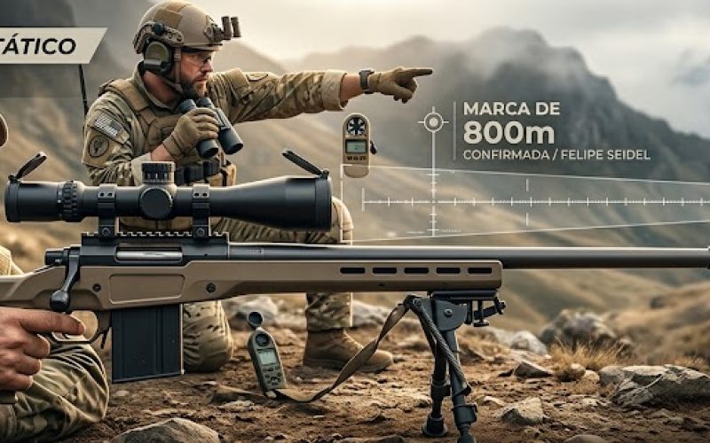 Capixaba Felipe Seidel alcança marca impressionante e se consagra como atirador de elite após acerto a 800 metros.