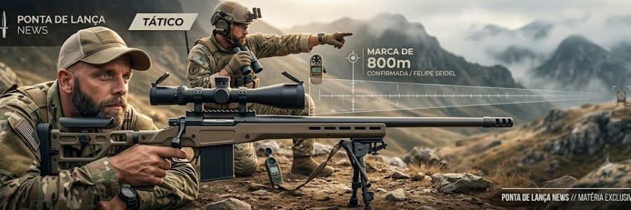 Capixaba Felipe Seidel alcança marca impressionante e se consagra como atirador de elite após acerto a 800 metros.